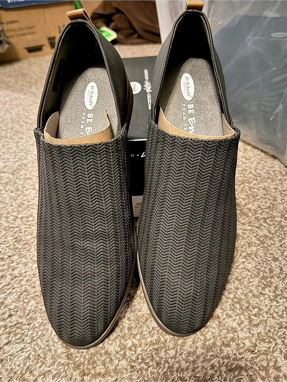 Dr. Scholl's Black Slip-On Flats